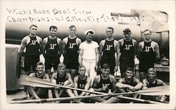 USS Utah's Race Boat Crew Champions - 1915 Postcard