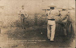 Mexican Revolution Firing Squad, Leonardo Arzac Mexico Military Postcard Postcard Postcard