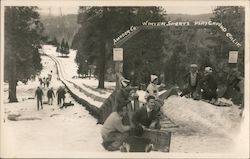 Amador Co. Winter sports playground. Sled downhill track California Postcard Postcard Postcard