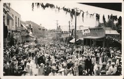 Crowded Main Street Postcard