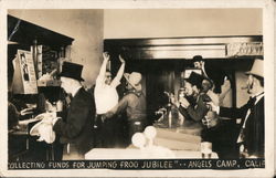 Bar Collecting Funds for Jumping Frog Jubilee Postcard