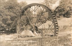 Old Water Wheel at Angels Camp Museum Postcard