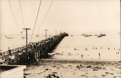 Avila Beach Boardwalk with beach and ocean view California Postcard Postcard Postcard