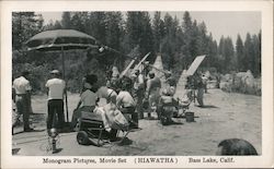 Monogram Pictures, Movie Set (Hiawatha) Bass Lake, CA Postcard Postcard Postcard