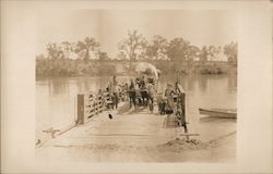 Covered Wagon, Ferry Pier Postcard