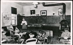 Ghost Town School Knotts Berry Farm - Classroom with students and teacher Postcard