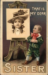 That is My Dear Sister Children Postcard Postcard Postcard