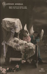 Guardian Angels - Angel guards by Heaven sent - Watch and keep the innocent Postcard Postcard Postcard