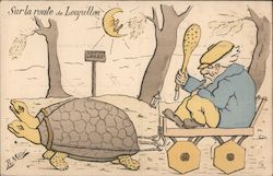 Turtles: Sur la route de Loupillen Artist Signed R. Miller Postcard Postcard Postcard