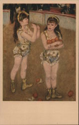 "Two Little Circus Girls" by Auguste Renoir Children Postcard Postcard Postcard