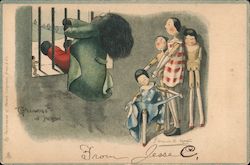 Golliwog in Prison - Florence K. Upton Postcard