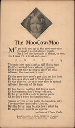 The Moo-Cow-Moo from "Chronicles of the Little Tot" Postcard