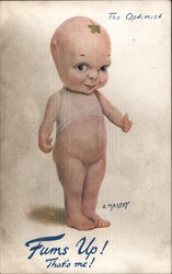 Kewpie The Optimist - "Fums Up! That's Me" a mascot Tuck's Oilette Series A. Mascot Postcard Postcard Postcard