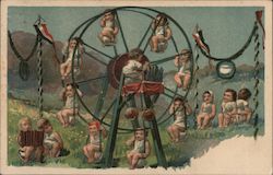 Babies on a Ferris Wheel Postcard