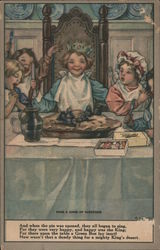 SING A SONG OF SIXPENCE - Fralinger's Salt Water Taffy Postcard