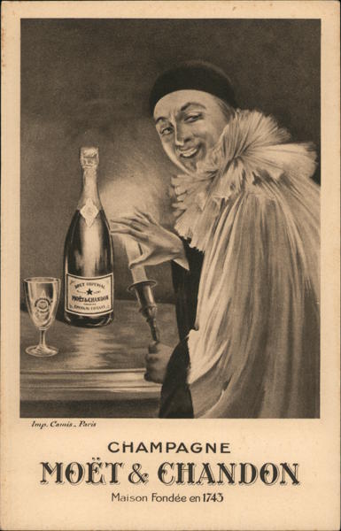 Moët & Chandon Champagne, Founded 1743 Épernay, France Advertising Postcard