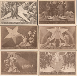 Set of 6: Esperanto "L Espero de L. L. Zamenhof" Postcard