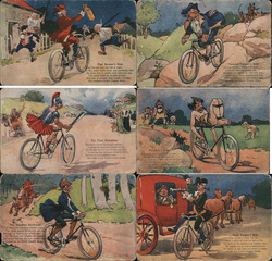 Set of 6 Corbin Bicycle Brake Postcards Postcard