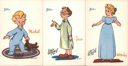 Lot of 3: Walt Disney Peter Pan "Tobler" Postcards Advertising Postcard Postcard Postcard