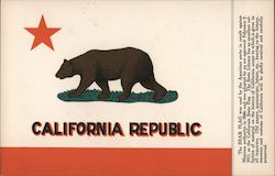 California State Flag Flags Postcard Postcard Postcard