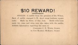 $10 Reward! Stolen Gilroy, CA Reward Cards Postcard Postcard Postcard