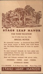 Stags Leap Manor for Your Vacation Napa, CA Postcard Postcard Postcard