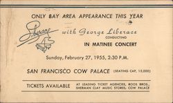 San Francisco Cow Palace - George Liberace conducting in Matinee Concert. Postcard