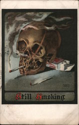 Still Smoking Death Postcard Postcard Postcard