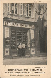 Esperanto Hejmo Storefront? Marseille, France Postcard Postcard Postcard