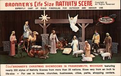 Bronner's Life Size Nativity Scene - Expertly cast of rigid fiberglas for outdoor and indoor use Postcard