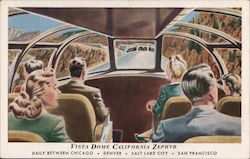 Vista Dome California Zephyr Advertising Postcard Postcard Postcard