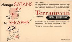 Terramycin Oral Suspension - Change Satans to Seraphs Advertising Postcard Postcard Postcard