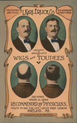 L. Karl Erlick Co Artists in Wigs and Toupees Postcard