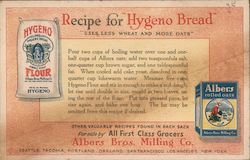 Hygeno Flour and Albers Rolled Oats-Albers Bros. Milling Co. Postcard