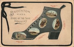 Brockton, Mass. Home of the Shoe Industry Postcard