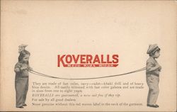 Koveralls Keep Kids Klean Advertising Postcard Postcard Postcard