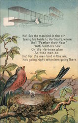 Birds, Airplane, "Hartman Plan" Postcard