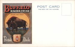 Buffalo Binder Twin Holds the Field British Made Advertising Postcard Postcard Postcard