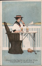 Fade-Away Lemp Aboard the Yacht or at the Club Falstaff is Refreshing Advertising Postcard Postcard Postcard