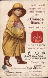 I will call prepared to take orders for Uneeda Biscuit and other Inter Seal Crackers - National Biscuit Company Advertising Post Postcard