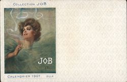 JOB Cigarette Papers - Calendrier 1907, Villa Advertising Postcard Postcard Postcard