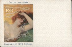 Woman Smoking Job Cigarette Postcard