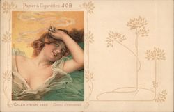 JOB Cigarette Papers Calendrier 1898 Postcard