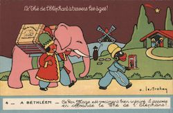 The Elephant Through the Ages - The Elephant Tea Marseille, France Advertising A. Bethleem Postcard Postcard Postcard