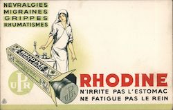 Rhodine Tablets - Usines du Rhône Lyons, France Advertising Postcard Postcard Postcard