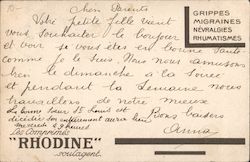 Rhodine Tablets - Aspirin Postcard