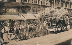 Portola Festival Horse-drawn parade float San Francisco, CA Postcard Postcard Postcard