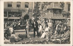 Portola Festival: Uncle Sam, People on a parade float. San Francisco, CA Postcard Postcard Postcard