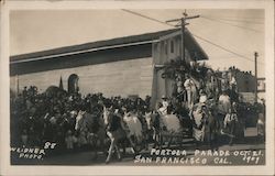 Portola Parade, Oct 21, 1909 at Mission Dolores Postcard