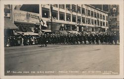 Sailors From the H.M.S. Bedford, Portola Festival, October 19-23, 1934 Postcard